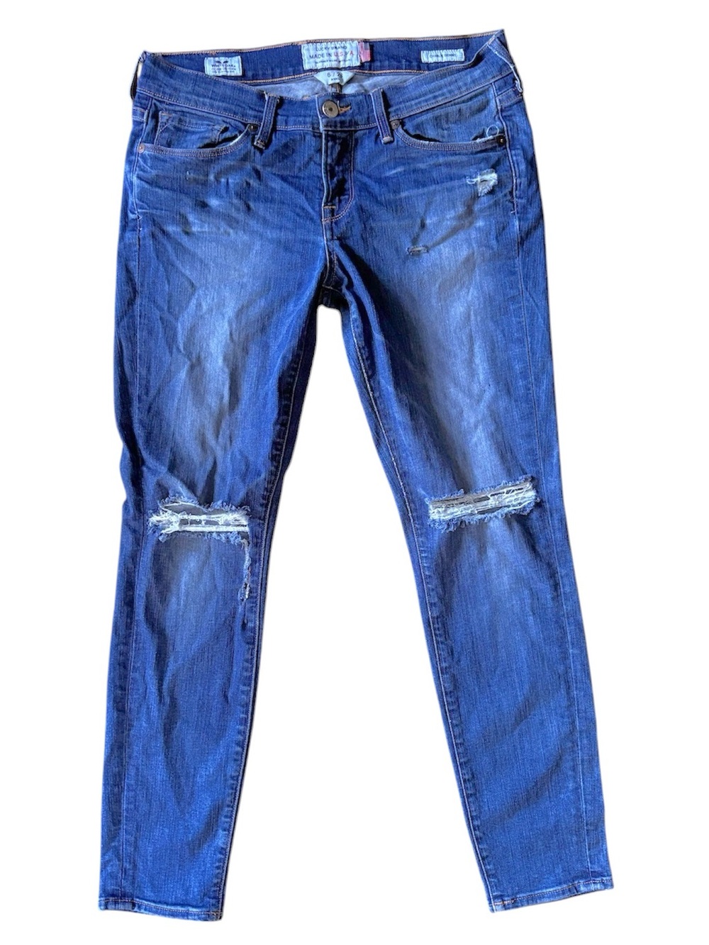 Lucky Brand Charlie Skinny Ankle Distressed Jeans Size 6/28